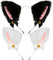RoserRose Katzenohren Haarreif, Fuchsohren Stirnband Haarnadel, Anime Katze Cosplay, Niedlich Haarschmuck,Plüsch Haarreifen für Kinder Und Damen, Cat ears für Halloween Cosplay(2 Stück)