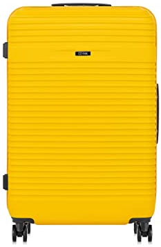 OCHNIK Großer Koffer | Hartschalenkoffer | Material: ABS | Farbe: gelb | Größe: L | Maße: 76x51x30cm | Volumen: 97 Liter | 4 Rollen | Hohe Qualität