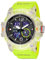 AIMES Reloj de pulsera para hombre, deportivo, resistente al agua, militar, esfera grande, táctico, digital, analógico, fecha, multifunción, LED, alarma, cronómetro, para hombre, Verde fluorescente,