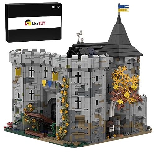 AMOC Modular Black Falcons Fortress Anno 2022 Bausatz, MOC-113094, Mittelalterliche Burg Bausteine-Set Kompatibel mit Lego (5812PCS+)