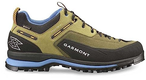 GARMONT DRAGONTAIL TECH GTX Herren,Männer Trekkingschuhe,Zustiegsschuhe, Approachschuhe,Wasserdicht,Trainingsschuhe,Olive Green/Blue,44.5 EU / 10 UK