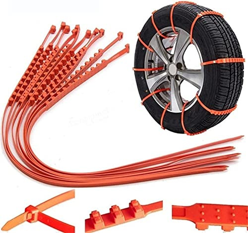 20 tiras reutilizables de cadena de nieve, sujeciones de plástico antideslizantes, para nieve y barro, para coches, vehículos todoterreno, SUV, furgonetas