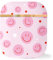 Berkin Arts Funda Compatible con AirPods 2 & 1 Case Cubierta Dura de Oro Rosa con Llavero Arte en Serie Sonrisa de Discoteca