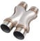RCCT Auspuff X Rohr 2,5 Zoll – Edelstahl 409 X-Pipe 63mm für Schweißanschluss, Universal Abgasrohr für Tuning und Motorsport(2,5Zoll)