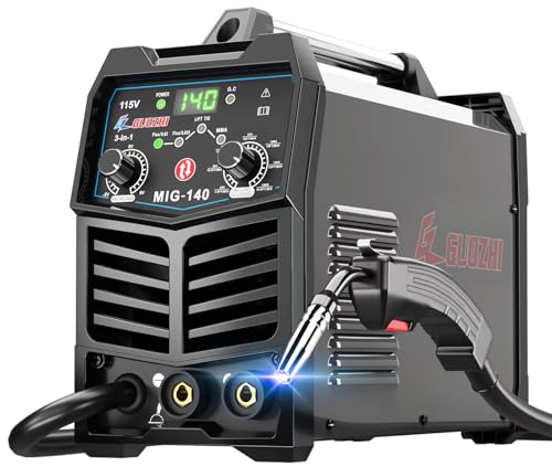 GZ GUOZHI Soldador MIG de 140 A, soldador 3 en 1 FLUX MIG/ARC/Lift TIG multiproceso, máquina de soldadura de 110 V, soldadora de núcleo de flujo de 110 V con pistola de soldadura