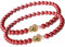 Bracelet Perle Transit Jaspe 6mm, Bracelet Vermillon, Bracelet Perle Femme, Bracelet Gourde Bouddha en Cristal Vermillon, Bracelet Vermillon Naturel pour la Fabrication de Bijoux (2 PCS)