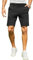 Elegancity Kurze Hosen Herren Golf Hose Kurz Sommer Chino Shorts Passform Freizeithose Männer Cargohose Mit Gürtel Schwarz, L