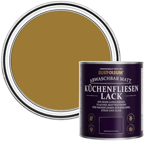 Rust-Oleum Yellow Water-Resistant Kitchen Tile Paint in Matt Finish - Wet Harvest 750ml