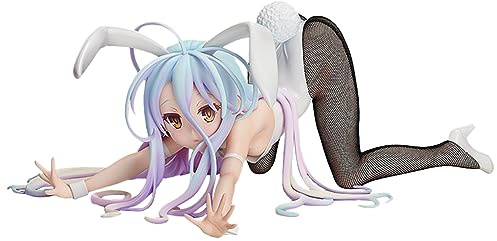 Jilijia Anime No Game No Life Figur Shiro Actionfigur 24 cm PVC schwarze Seide Bunny Girl Charakter Modell niedliche Mädchen Statue Home Desktop Ornamente Geschenke