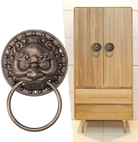 Antike Türklopfer, Retro Schrank Zug Ring, Klassischer Schrankknöpfe Möbelknöpfe Zuggriff Anschlagring mit Schrauben, für Landhausstil Haustür Dekoration