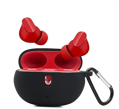 Custodia in silicone 2023 Nuovo per Beats Studio Buds Case, Anti-Perso Protettore antiurto Custodia auricolari Custodia di ricarica in silicone morbido Copertura protettiva (Black)