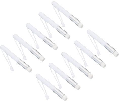 PATIKIL Ink Blending Pinsel Mini für Kartengestaltung, 10 Stück kleine Ink Blending Pinsel Werkzeug für Basteln, Zeichnen, Stempeln, DIY, Weiß Silber