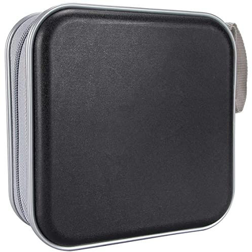 Wedhapy Custodia per CD e DVD, Plastica Nera, 40 Capacità, 16x16x8 cm, Organizzatore per Casa e Viaggio