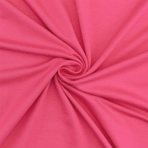 Viskose-Jersey Stoff, elastisch, uni pink (Länge am Stück: ab 50cm / Breite: 150cm)