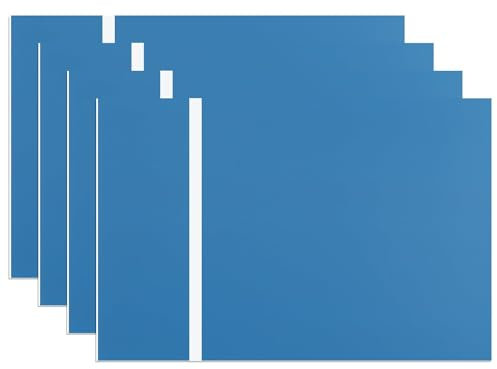 ATOMSTACK 4 Stück Laser Gravierten Zweifarbigen Tafeln 30 x 20 cm, für Gartenschilder, Hofschilder, Bürotürschilder, Wandschilder, Straßenschilder und Logos Blaue Tafel geschnitzt Weiß