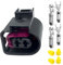 CGEAMDY 2 Stücke Hupenstecker Stecker Auto, Reparatursatz Stecker Buchse, Auto Sensor Steckers Buchse Mit, Vorverdrahteter Steckers, Auto Wasserdichter Anschluss Stecker Pigtail