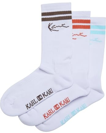 Karl Kani Signature Striped 3 Pack Socks black/red/light blue, 43-46