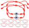 LIFKOME 10 Stück Schnur Böses Auge-armband Faden Armband Geflochtenes Armband Handgelenkbandagen Handgelenkskette Zartes Armband Armbänder Für Den Bösen Blick Perlenarmband Legierung Rot