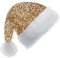 Champagner Pailletten Weihnachtsmütze für Erwachsene Kinder,35*45cm Nikolausmütze Plüsche Weihnachtsmann Mütze,Warm Dicker Nikolaus Mütze Santa Clause Mütze für Männer Frauen Familie Weihnachtsfeier