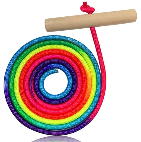 dabinzhijia 1,8 Meter Schlittenseil Seil Zugseil, Buntes Schlittenseil mit Griff, Schlitten Holz Zubehör für Kinder, Schlitten Schnur für holzschlitten (Style 1)