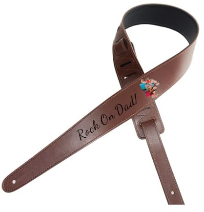 Andisijq Gitarrengurt, personalisierbar, akustisch, bequem und verstellbar, Crossbody-Gitarrengurt, Geschenke für Gitarrenspieler, Gitarrenliebhaber, Vater, Ehemann, personalisiertes Geschenk,