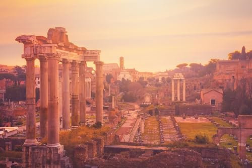 Puzzle für Erwachsene 1000 Teile Das Forum Romanum in der Dämmerung Rom Italien Foto Foto Familie Lustige Herausfordernde Urlaubspuzzles für Erwachsene Puzzle Geschenk für Frauen Männer Senioren