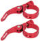 Bikes Seat Post Clamp, 2Pcs 35mm Quick Release Saddle Clamp Seat Tube Clip Cycling Saddle Seatpost Clamps for Mountain Road Bikes (Red)