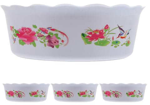 Toddmomy Vaso da fiori idroponici, 4 pezzi, per fiori idroponici, rotondi, in terracotta, autoirrigante, vaso per fiori da giardino