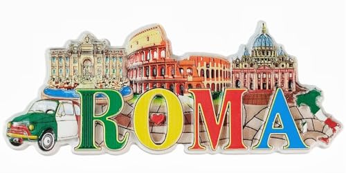Roma Italy 3D-Kühlschrankmagnet, Souvenir, Geschenk, Kunstharz, handgefertigt, Rom, Kühlschrankmagnet, Dekoration für Zuhause und Küche