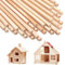 Lot de 50 chevilles carrées en bois - 6 x 300 mm - Baguettes carrées en bois pour l'artisanat, les bâtons en bois dur non finis, les bricoleurs, la décoration intérieure (6 mm)