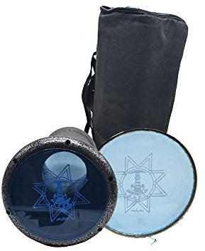 Ägyptischer Perkussions-Darbuka mit Tragetasche, Ersatzkopf und Schlüssel(Silber)