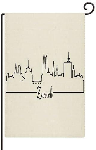 Bandiere da giardino di Zurigo della Svizzera verticale su entrambi i lati in tela da imballaggio USA pittura di strada edificio di stato bandiera cortile decorazione esterna paese benvenuto bandiera