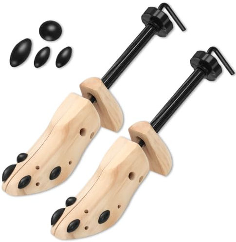 Chumix Schuhspanner für Damen und Herren - Schuhdehner als Knick- und Faltenschutz aus Echtholz, Atmungsaktiv, Shoe Tree für Einstellbare Länge und Breite, Schuhspanner Zedernholz für Stiefel Sneaker