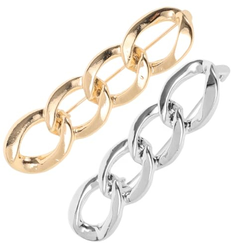 Beaupretty 2Stücke Dekorative Sicherheitsnadeln für Kleidung Langlebiger Exposition Clips für Röcke Hosen Elegantes Design Gold