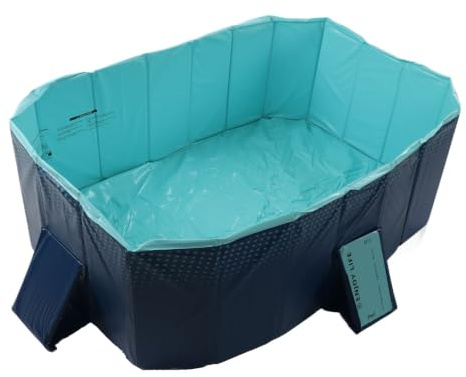 Piscine Pliable TOPINCN, Piscine Gonflable pour Adultes et Animaux de Compagnie, Piscine Familiale Surdimensionnée, Grande Piscine pour Enfants, Piscine Pliable (1,6 m/63 Pouces)