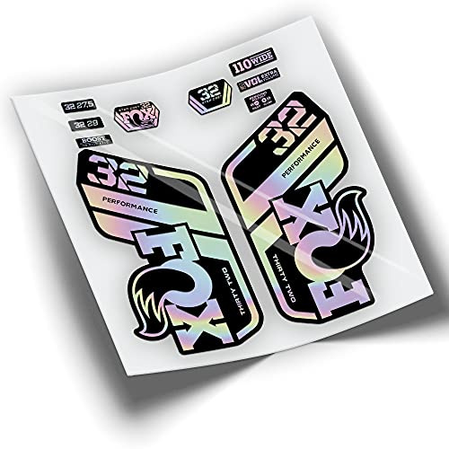 Ref: VP409 Aufkleber, kompatibel mit Fox 32 Gabel, Performance 2021-2024, MTB, Sticker, Aufkleber, Aufkleber für Mountainbikes (holografisch)