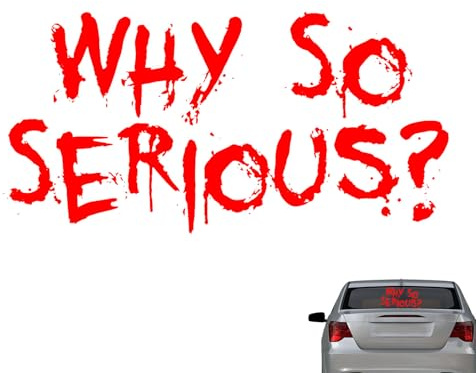 Why So Serious Sticker – Humorvoller Helm & Fahrzeug Aufkleber, Witterungsbeständiges Funny Decal für Motorräder, Autos & Laptops | Ideal für personalisierte Gestaltungen, kreative Wanddekoration, Ges