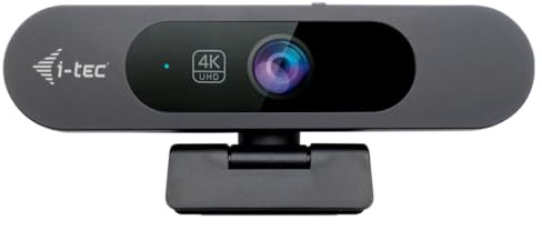 i-tec Solomon 900 PRO Webcam 4K mit Automatisches Framing (Auto Framing) zur Verfolgung des aktiven Sprechers, Wide Dynamic Range (WDR) und Zwei integrierte Mikrofone