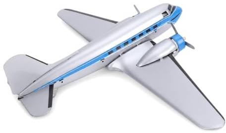 YUEHISY Airplane Model, Douglas DC-3 Passenger Plane Desktop Display, Vintage Decor Collectible, Metal Tinplate Aircraft Toy, for Office Home