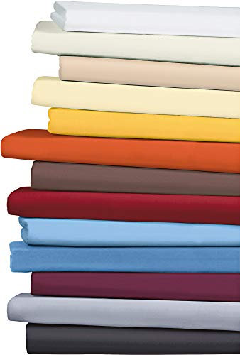 Erwin Müller Spannbettlaken, Spannbetttuch Memmingen Interlock-Jersey rot Größe 90x210 cm - 100x220 cm - formstabil, faltenfrei, anschmiegsam, mit Rundumgummi