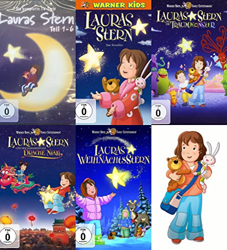 Lauras Stern - Gesamtpaket Teil 1 2 3 4 5 6 TRAUMMONSTER Der geheimnisvolle Drache von Nian WEIHNACHTSSTERN Der Kinofilm 10 DVD Complete Collection