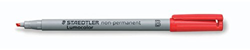 Staedtler 312-2 Folienstift Lumocolor, B-Spitze, non-permanent, Rot