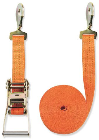 Braun 2000-2-800+4010 Spanngurt daN, 4000 daN, zweiteilig, für Profis, nach DIN EN 12195-2, Farbe Orange, 8 M Länge, 50 mm Bandbreite, mit