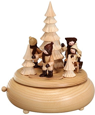 Volkskunstwerkstatt Unger Spieldose - Musikdose Wintersport - Echt Erzgebirge® #0271