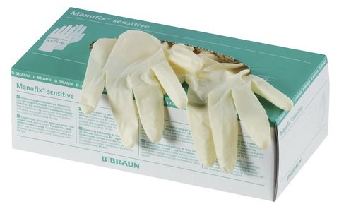 B.Braun Manufix Sensitive Untersuchungshandschuhe Naturlatex Gr. L