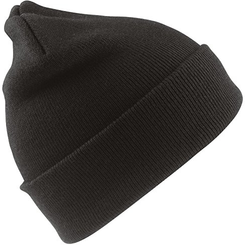 Result Unisex Wooly Thinsulate Insulation Ski Beanie Mütze Gr. Einheitsgröße, Schwarz