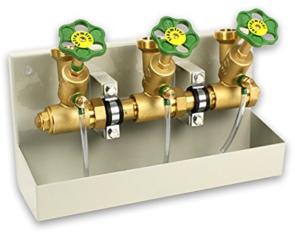 Kompakt-Wasserverteiler mit 4 Abgängen 1 1/2''AG [DN40] und Entleerungswanne