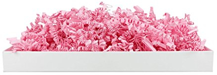 SizzlePak 123, Pink, rosa Füllmaterial und Polsterpapier zum Füllen, Polstern, Ausstopfen, Dekorieren von Geschenk-Verpackungen, Deko - 1 kg