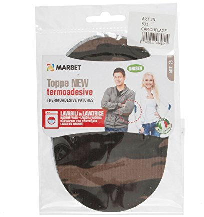 Marbet MB25.631 | Velvet Cord Patches | Iron-On | 15cm x 10cm | Camouflage