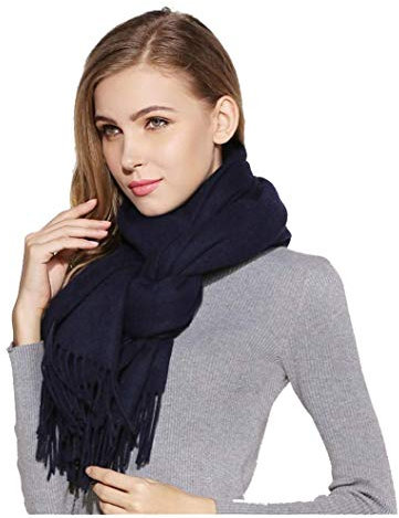 Luxuriöser, großer Schal von cashmere aus weicher Mischung aus echter Wolle